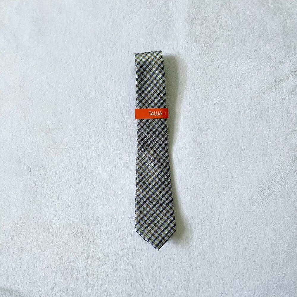 NWT Tallia Blue Green Orange Patterned Silk Tie